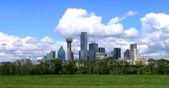 Downtown view from the Trinity River - photo from cover of the 2006-07 annual adopted budget book